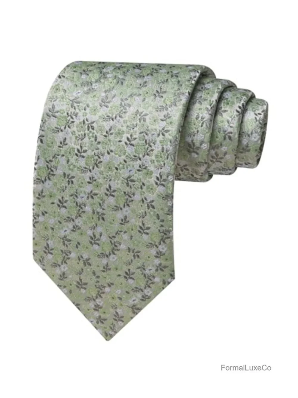 Men's Floral Tie Set with Pocket Square Cufflinks Lapel Pin Gift Box